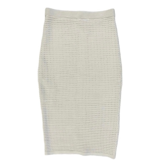 BEBE Beige Skirt Set Bandage 2 Piece Set Top Size Small Skirt Size Medium - Picture 8 of 12